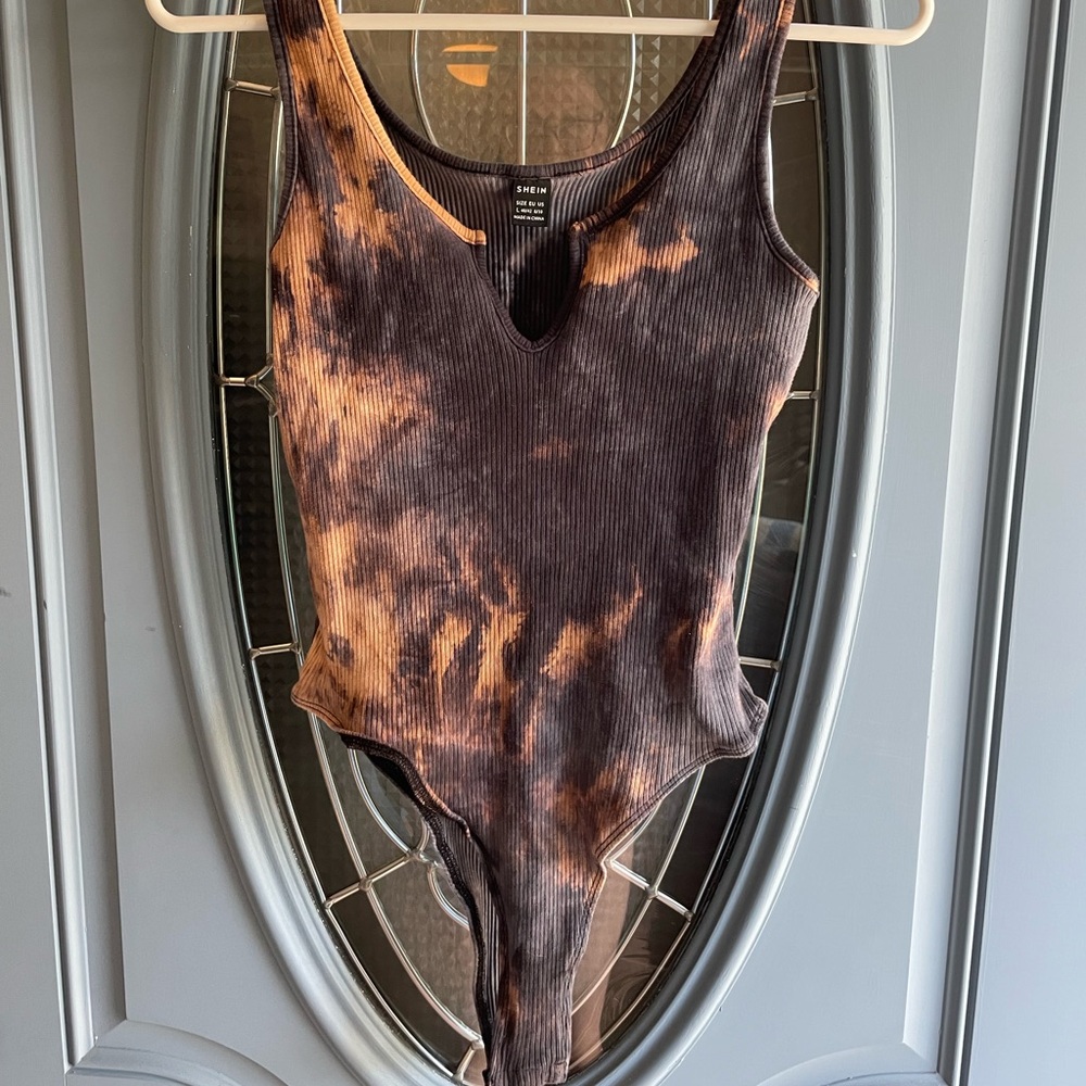 Bleach Dye Shein Snap Bodysuit